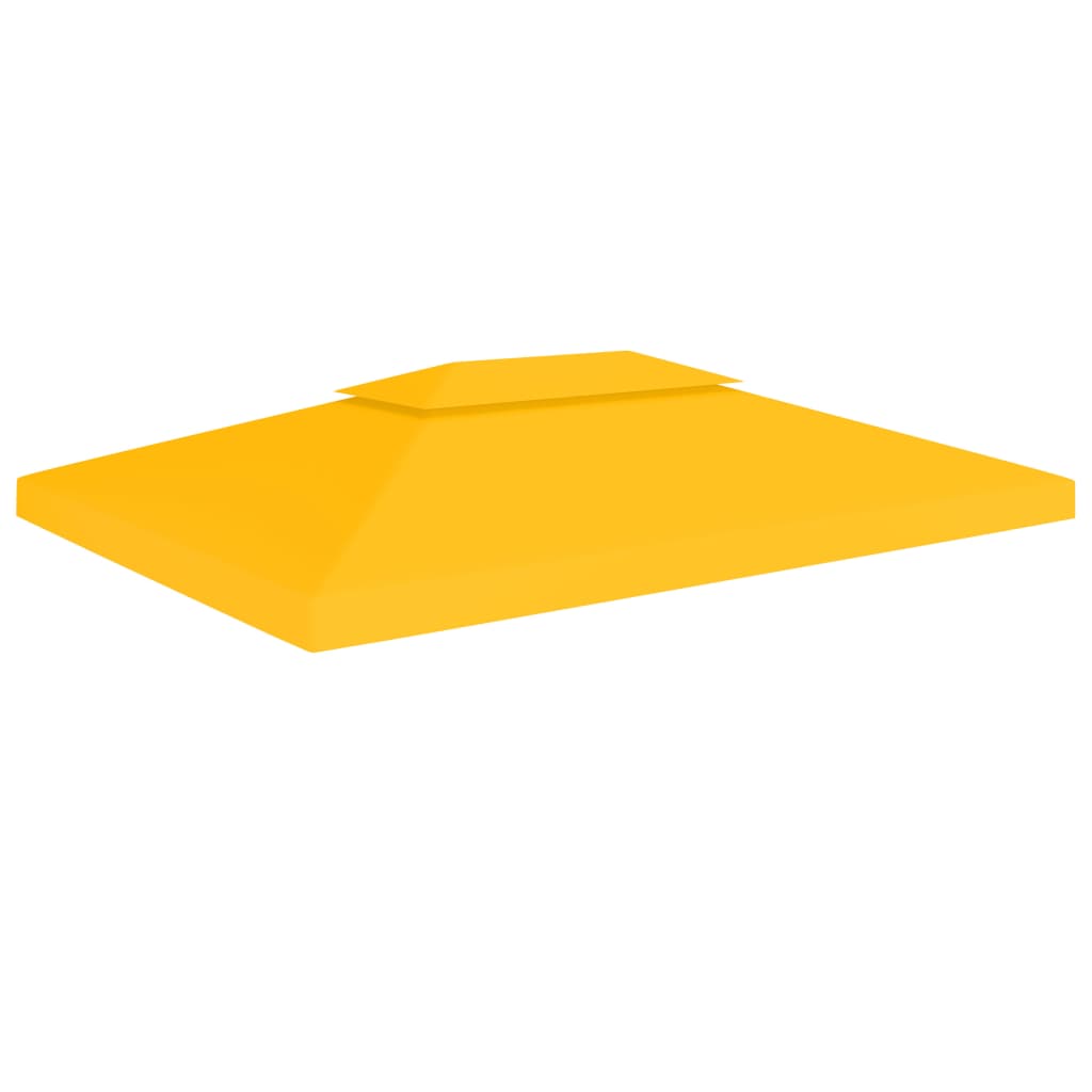 vidaXL 2-Tier Gazebo Top Cover 310 g/m² 4x3 m Yellow