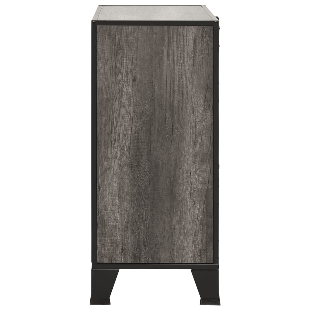 vidaXL Storage Cabinets 2 pcs Grey 72x36x82 cm Metal and MDF