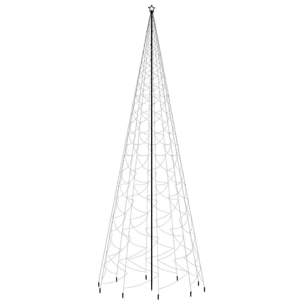 vidaXL Christmas Tree with Spike Warm White 3000 LEDs 800 cm