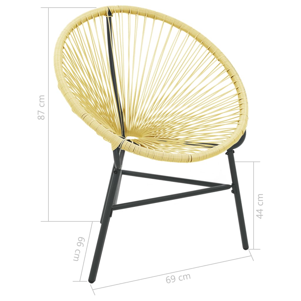 vidaXL Garden Acapulco Chair Poly Rattan Beige