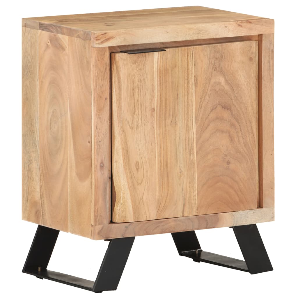 vidaXL Bedside Cabinet 40x30x50 cm Solid Acacia Wood with Live Edges