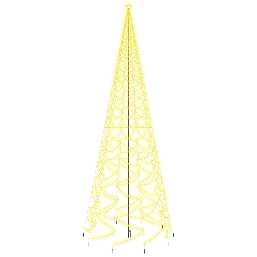 vidaXL Christmas Tree with Spike Warm White 3000 LEDs 800 cm