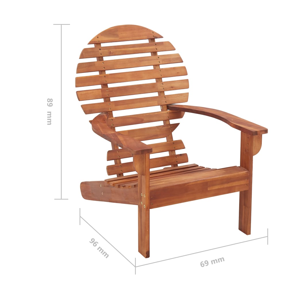 vidaXL Adirondack Chair Solid Acacia Wood