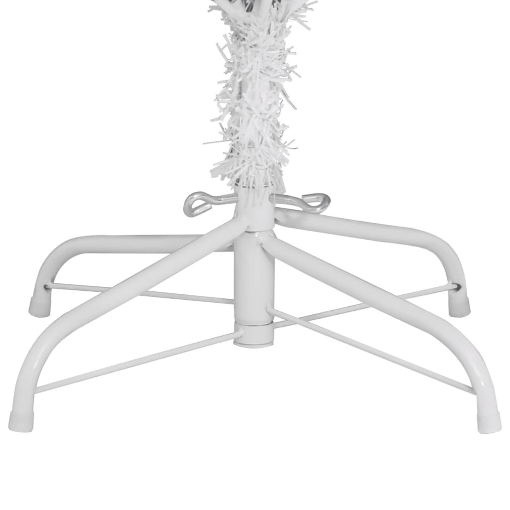 vidaXL Artificial Hinged Christmas Tree with Stand White 210 cm
