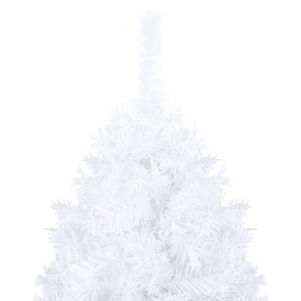 vidaXL Artificial Pre-lit Christmas Tree with Thick Branches White 210 cm