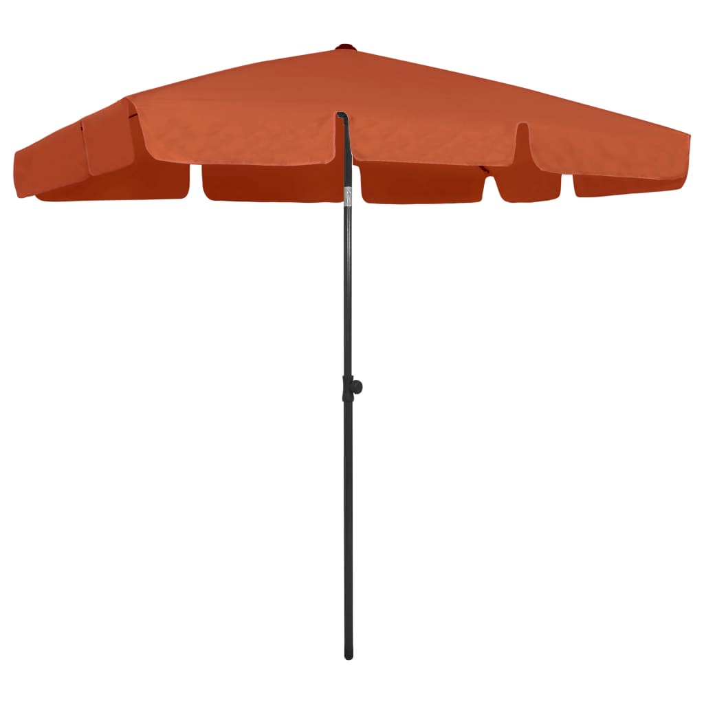 vidaXL Beach Parasol Terracotta 200x125 cm