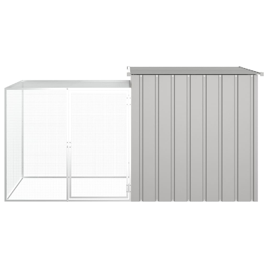 vidaXL Rabbit Cage Grey 200x91x100 cm Galvanised Steel