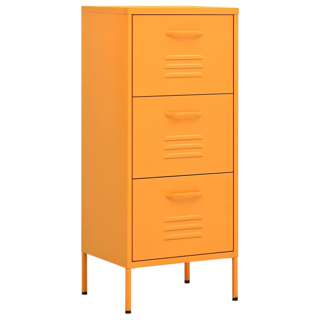 vidaXL Storage Cabinet Mustard Yellow 42.5x35x101.5 cm Steel