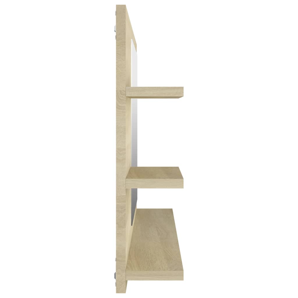 vidaXL Bathroom Mirror Sonoma Oak 90x10.5x45 cm Engineered Wood