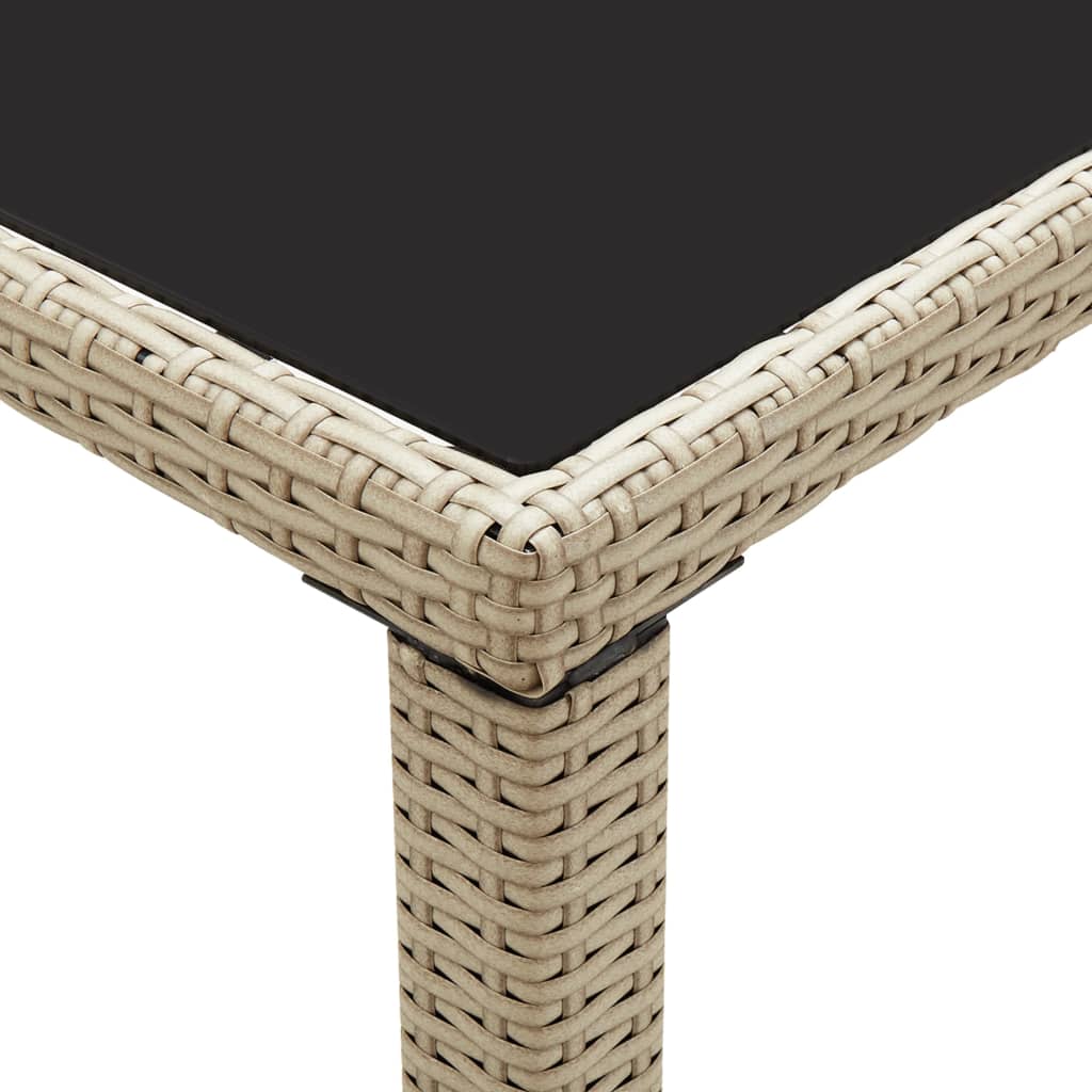 vidaXL Garden Table Beige 123x60x74 cm Poly Rattan