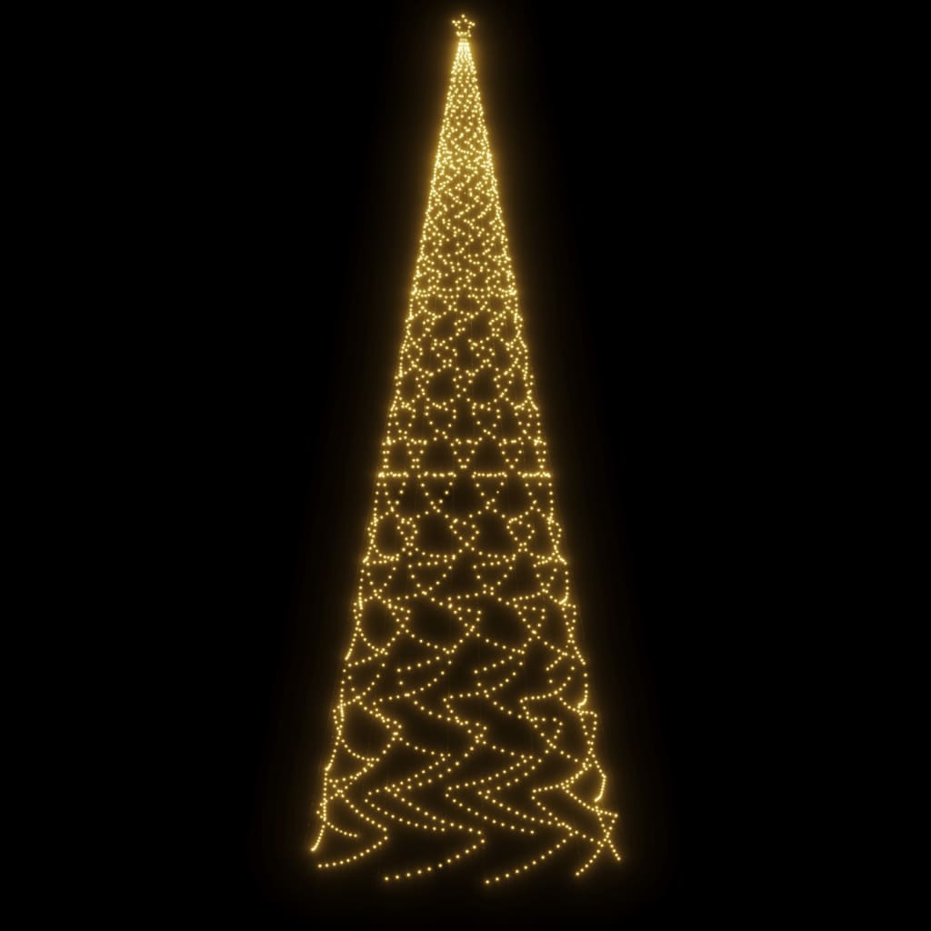 vidaXL Christmas Tree with Spike Warm White 3000 LEDs 800 cm