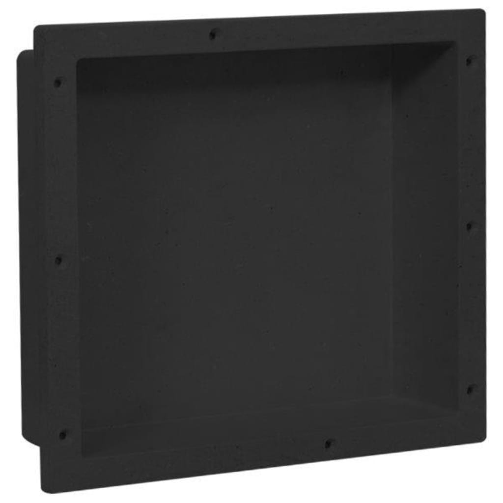 vidaXL Shower Niche Matt Black 41x36x10 cm