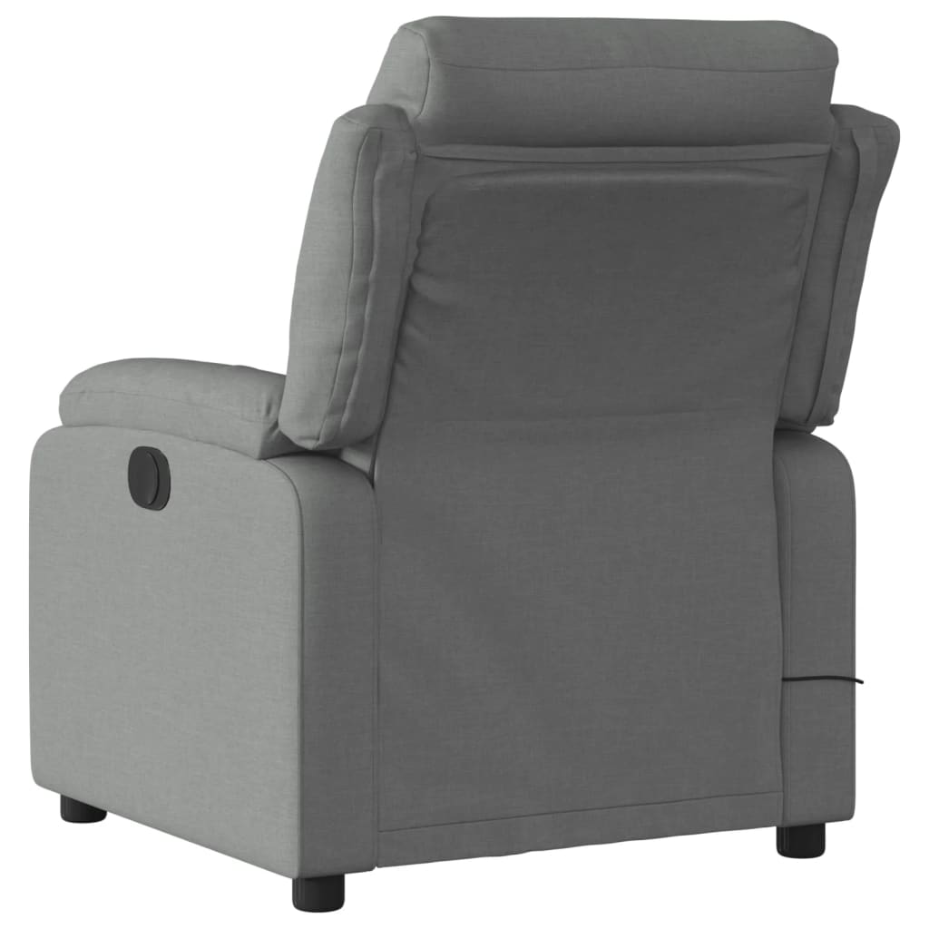 vidaXL Electric Massage Recliner Chair Dark Grey Fabric