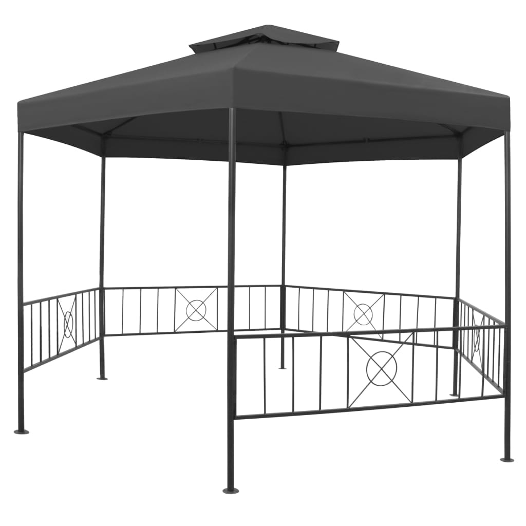 vidaXL Garden Gazebo 323x275x265 cm Anthracite