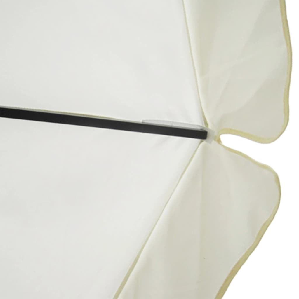 vidaXL Garden Parasol White Aluminium 500 cm