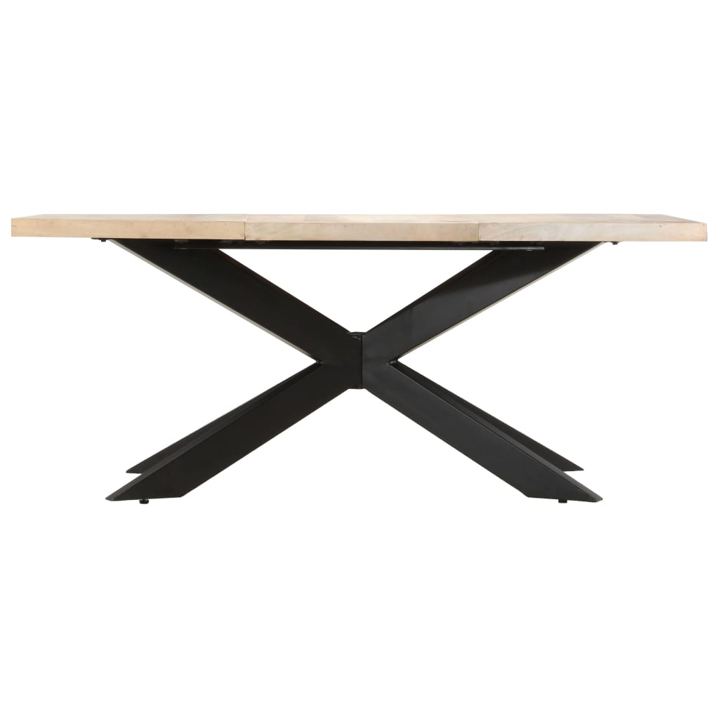 vidaXL Dining Table 180x90x76 cm Solid Bleached Mango Wood