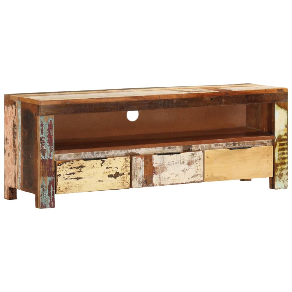 vidaXL TV Cabinet 110x30x40 cm Solid Reclaimed Wood