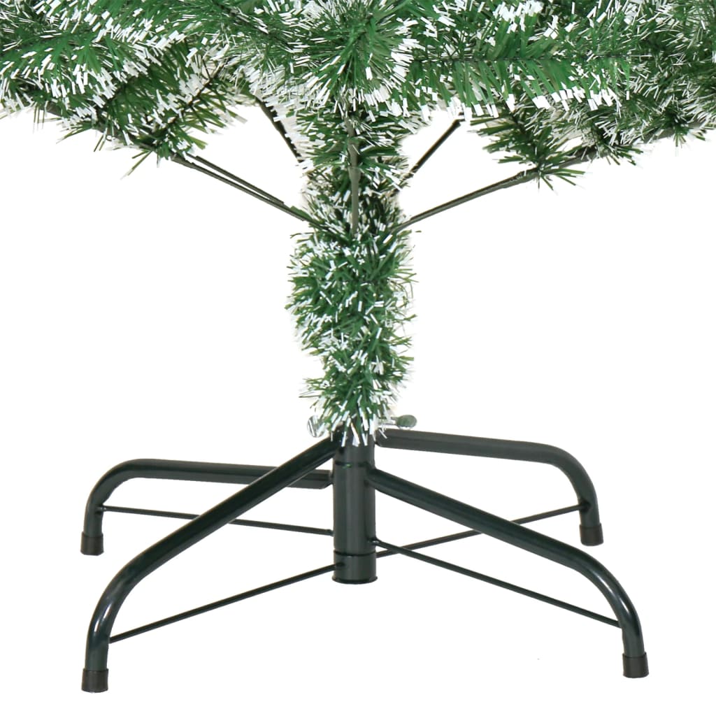 vidaXL Artificial Christmas Tree with Flocked Snow Green 120 cm