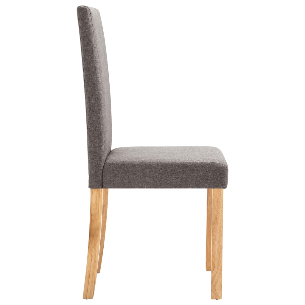 vidaXL Dining Chairs 2 pcs Taupe Fabric