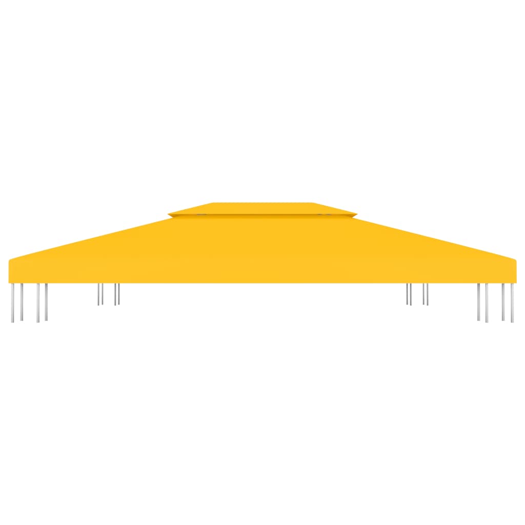 vidaXL 2-Tier Gazebo Top Cover 310 g/m² 4x3 m Yellow