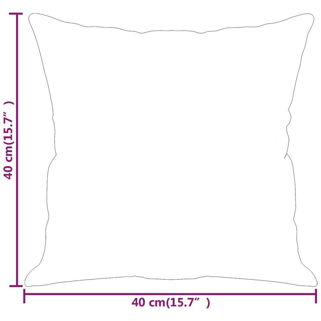 vidaXL Throw Pillows 2 pcs Light Grey 40x40 cm Fabric