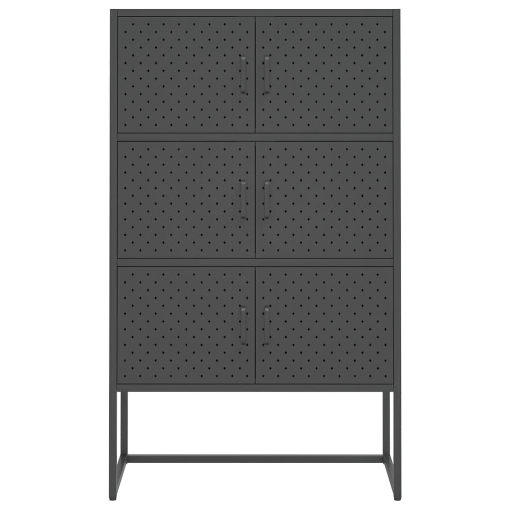 vidaXL Highboard Anthracite 80x35x135 cm Steel