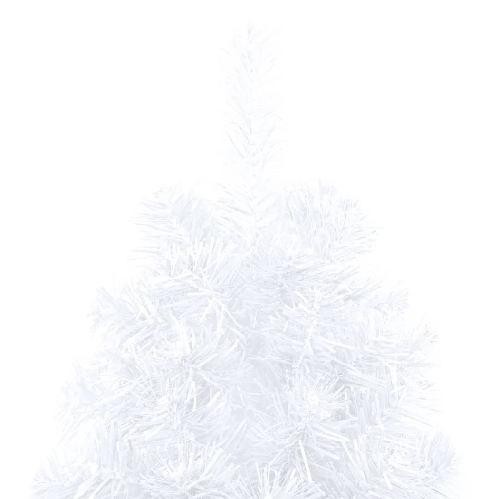 vidaXL Artificial Half Pre-lit Christmas Tree with Ball Set White 180 cm