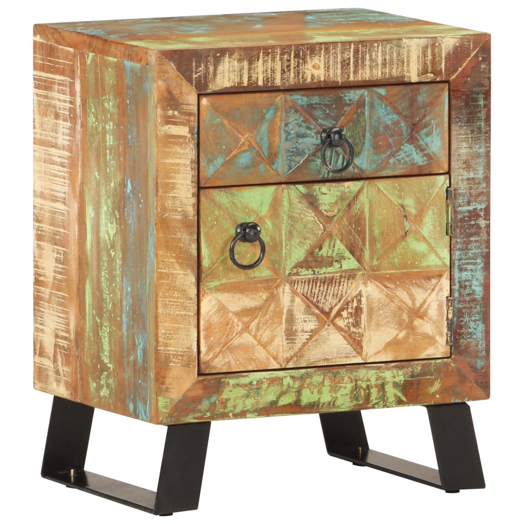 vidaXL Bedside Cabinet 40x30x50 cm Solid Reclaimed Wood