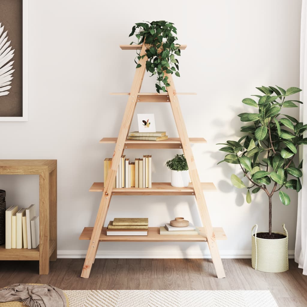 vidaXL 5-Tier Shelf A-shape 110x40x180.5 cm Solid Wood Pine