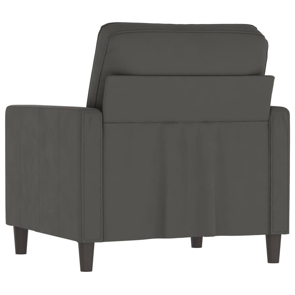 vidaXL Sofa Chair Dark Grey 60 cm Velvet