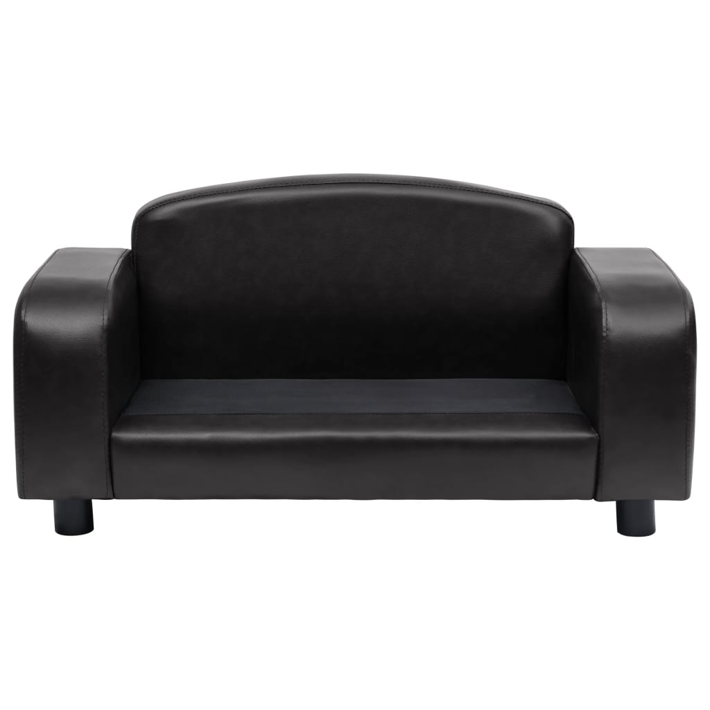 vidaXL Dog Sofa Black 80x50x40 cm Faux Leather