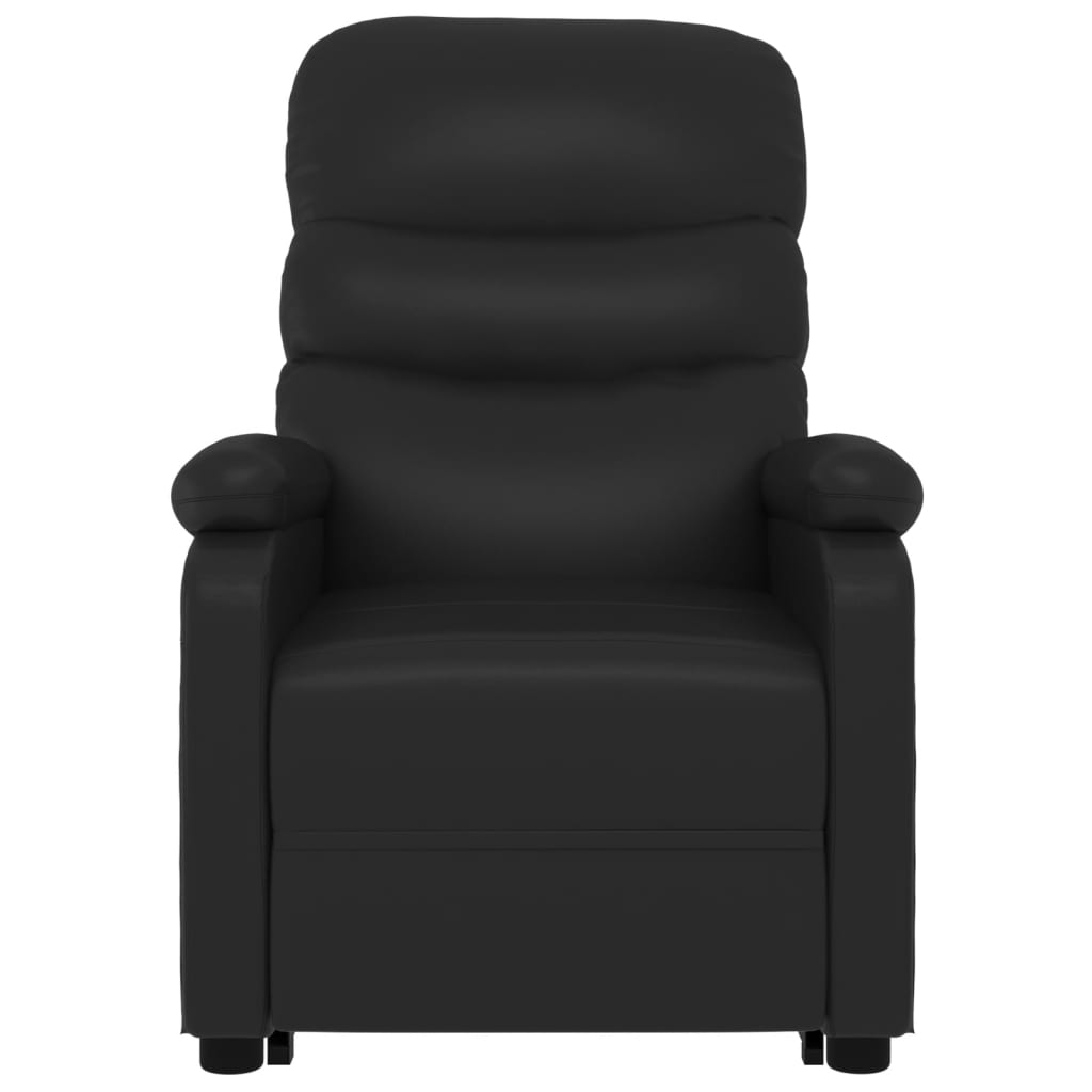 vidaXL Stand up Massage Chair Black Faux Leather