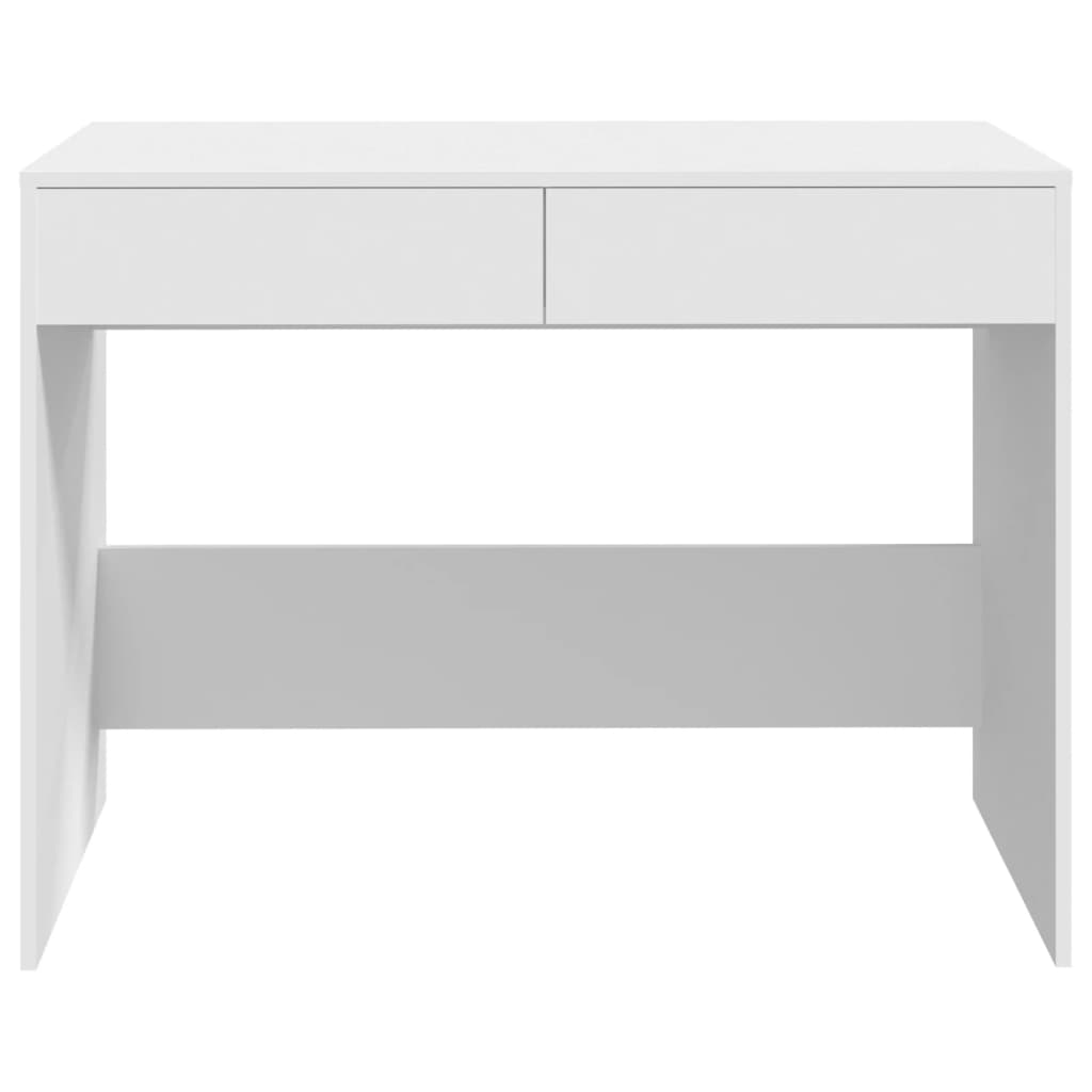 vidaXL Desk White 101x50x76.5 cm Engineered Wood