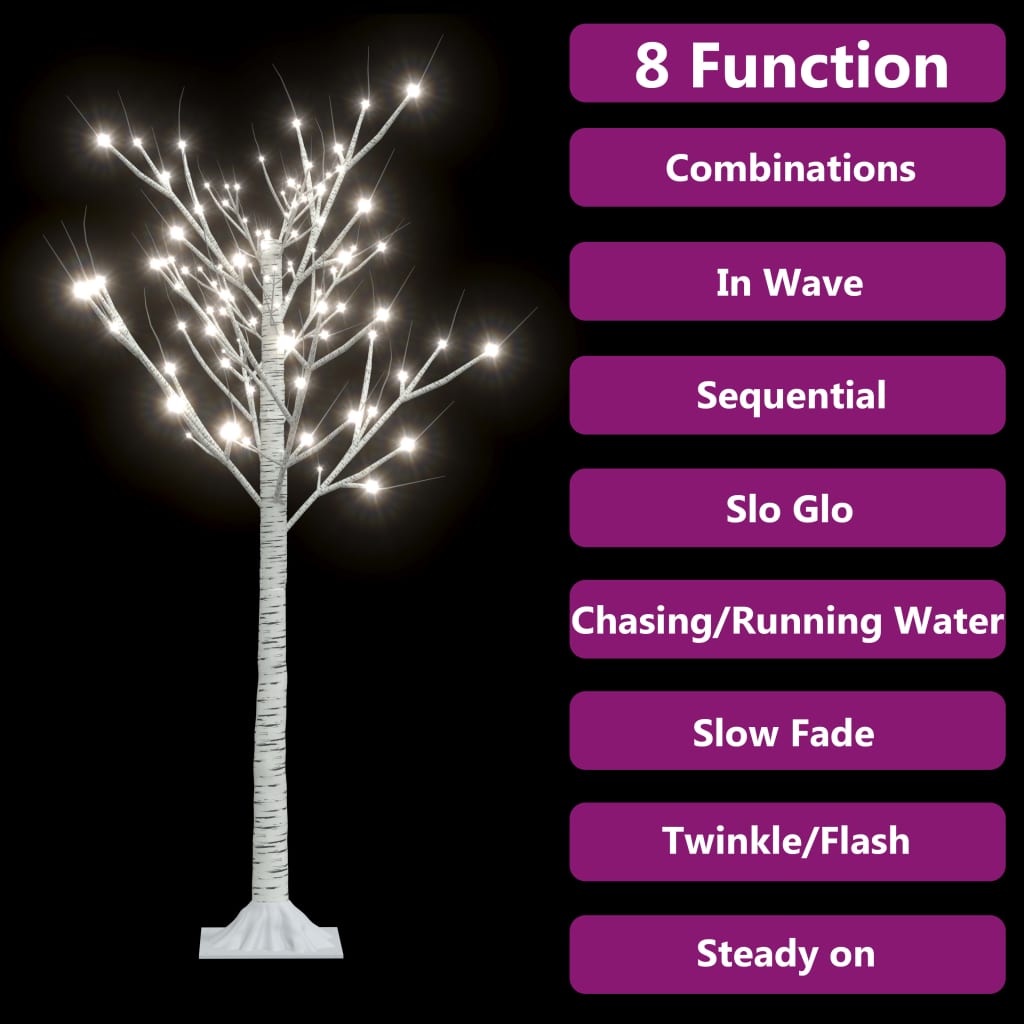 vidaXL Christmas Tree 128 LEDs 1.2 m Cold White Willow Indoor Outdoor
