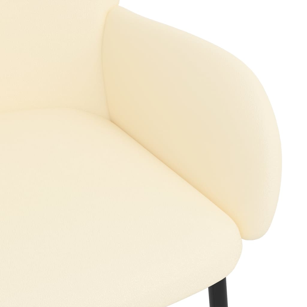 vidaXL Dining Chairs 2 pcs Cream Faux Leather