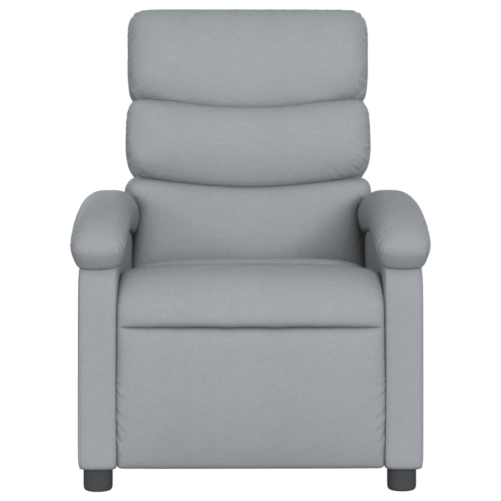 vidaXL Electric Massage Recliner Chair Light Grey Fabric