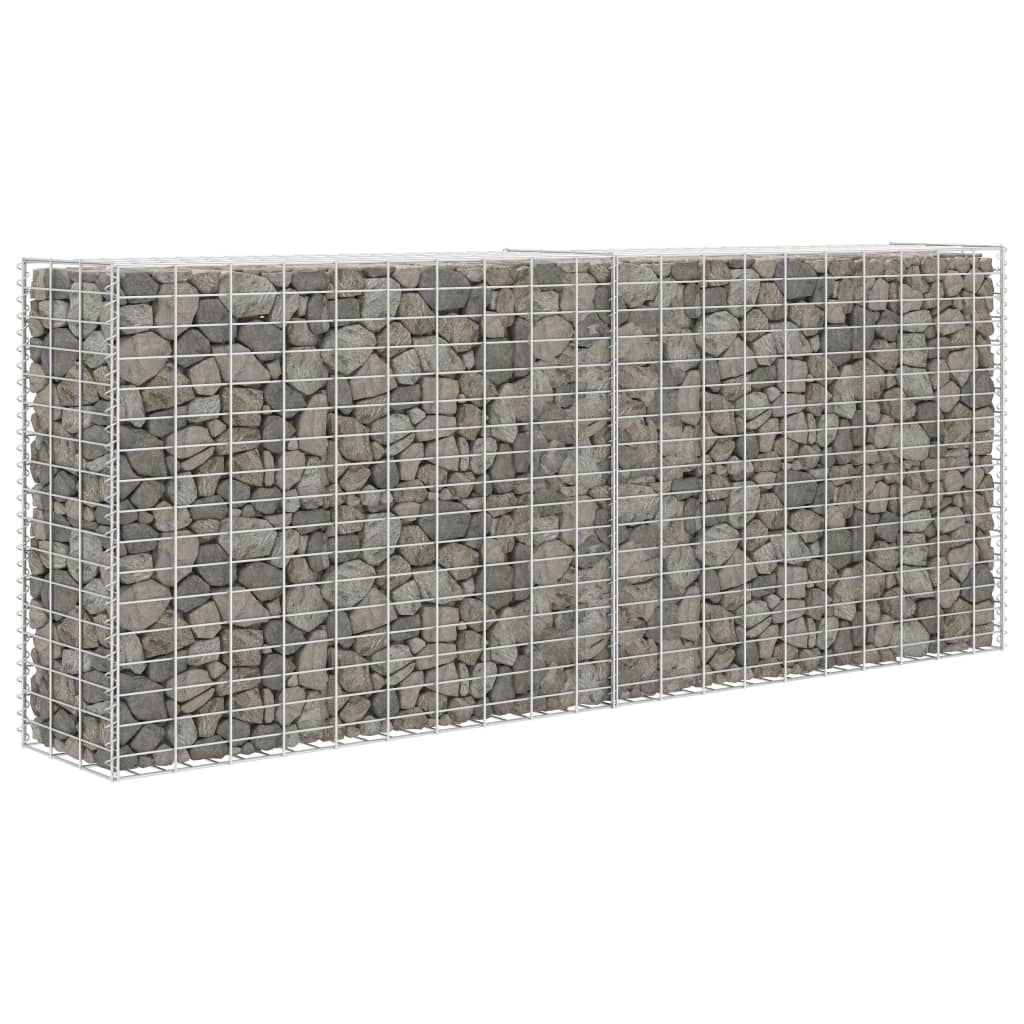 vidaXL Gabion Basket Galvanised Steel 85x30x200 cm