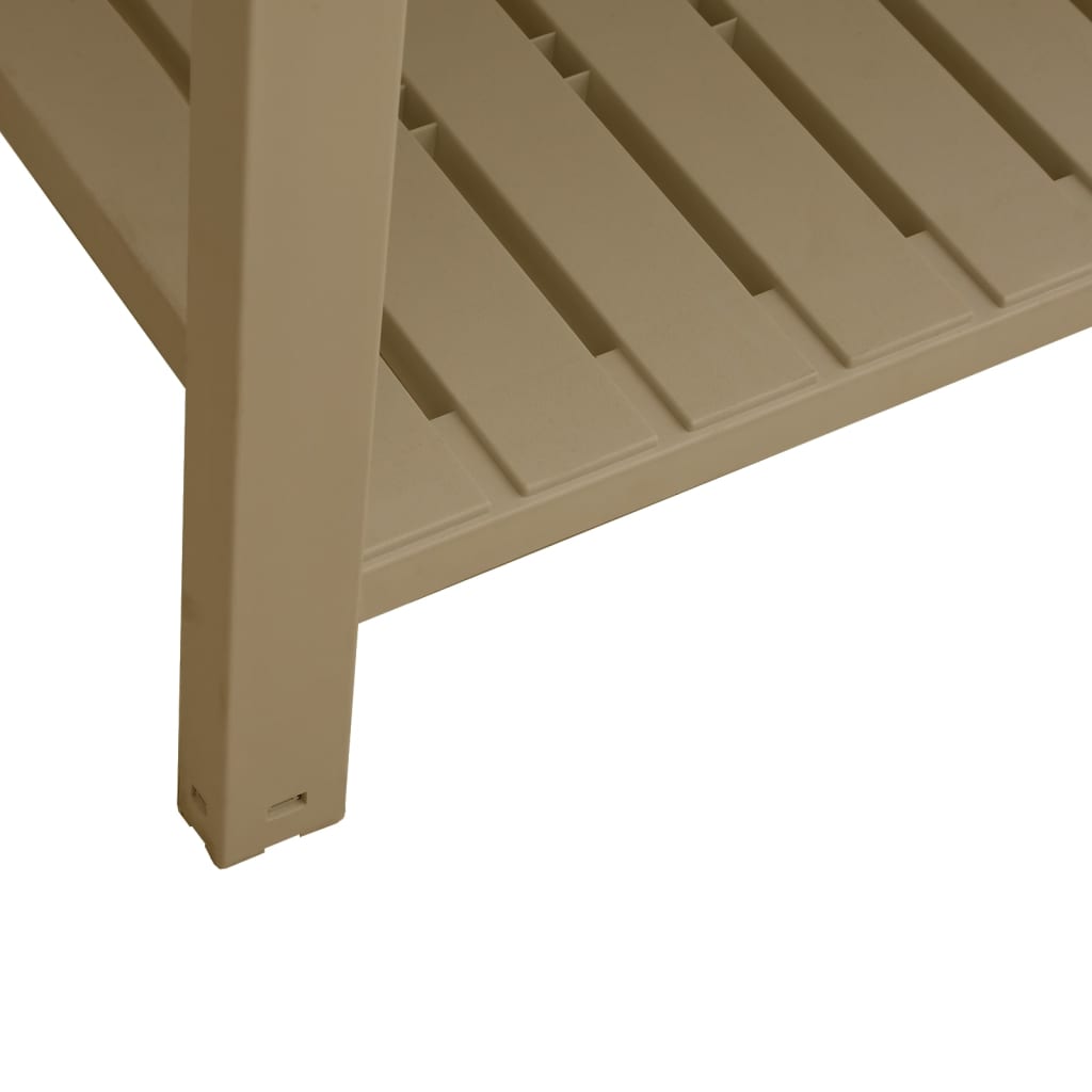 vidaXL Garden Raised Bed Light Brown 110x45x79 cm Polypropylene