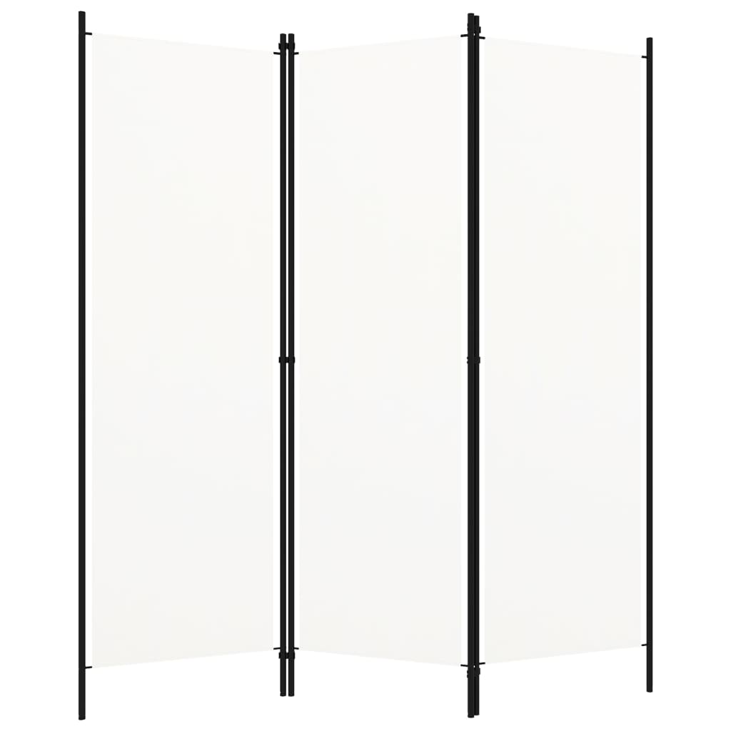 vidaXL 3-Panel Room Divider White 150x180 cm