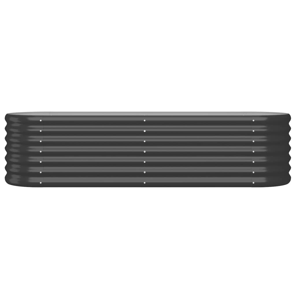 vidaXL Garden Raised Bed Powder-coated Steel 152x40x36 cm Anthracite