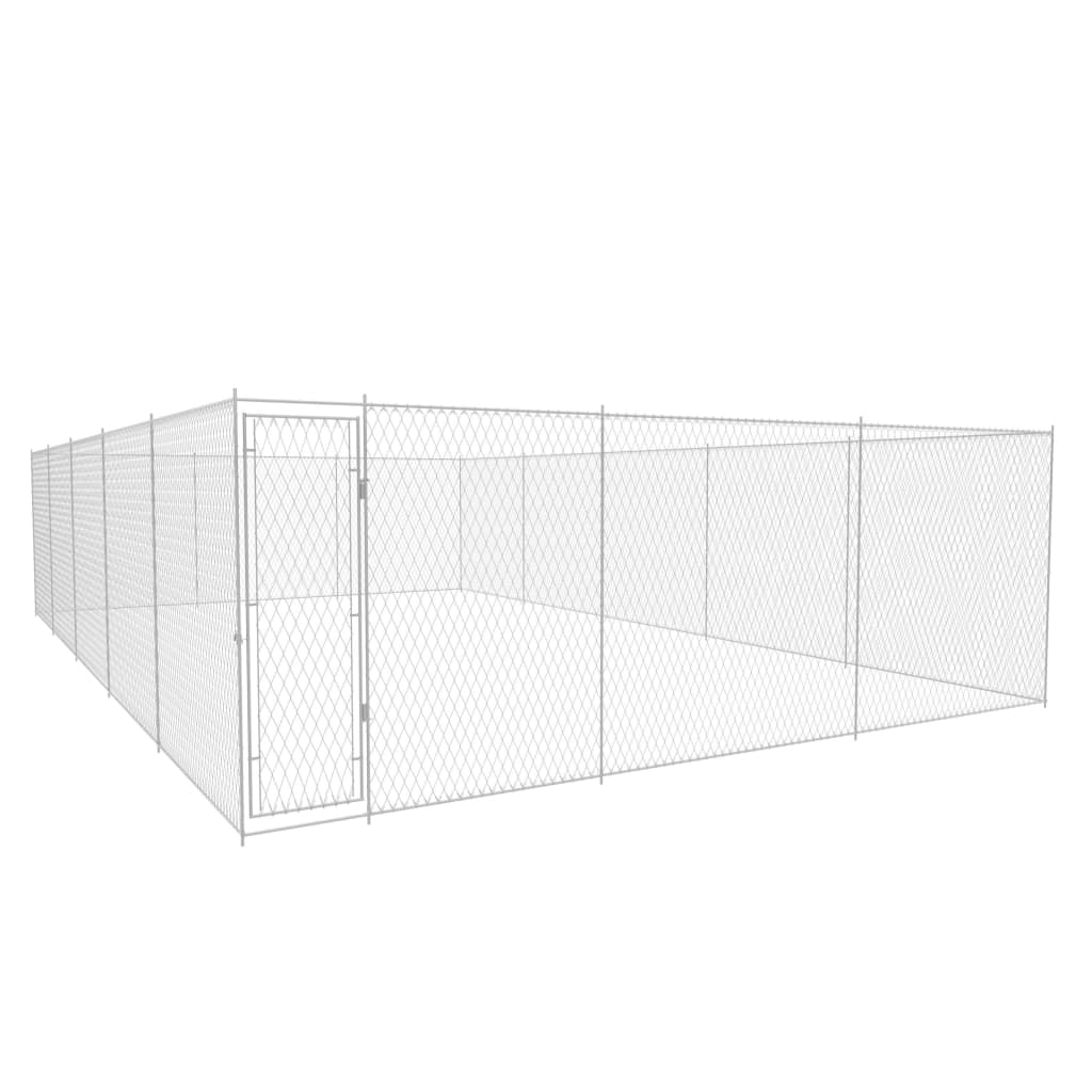 vidaXL Outdoor Dog Kennel Galvanised Steel 950x570x185 cm