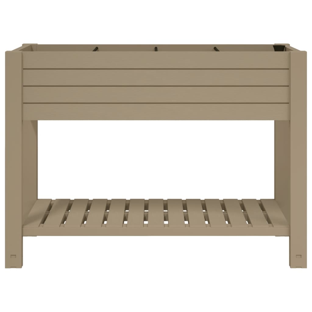 vidaXL Garden Raised Bed Light Brown 110x45x79 cm Polypropylene