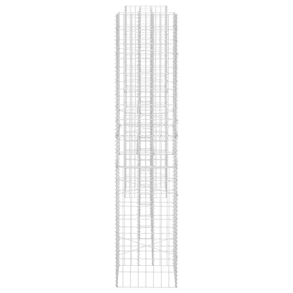 vidaXL H-Shaped Gabion Planter Steel Wire 260x40x180 cm