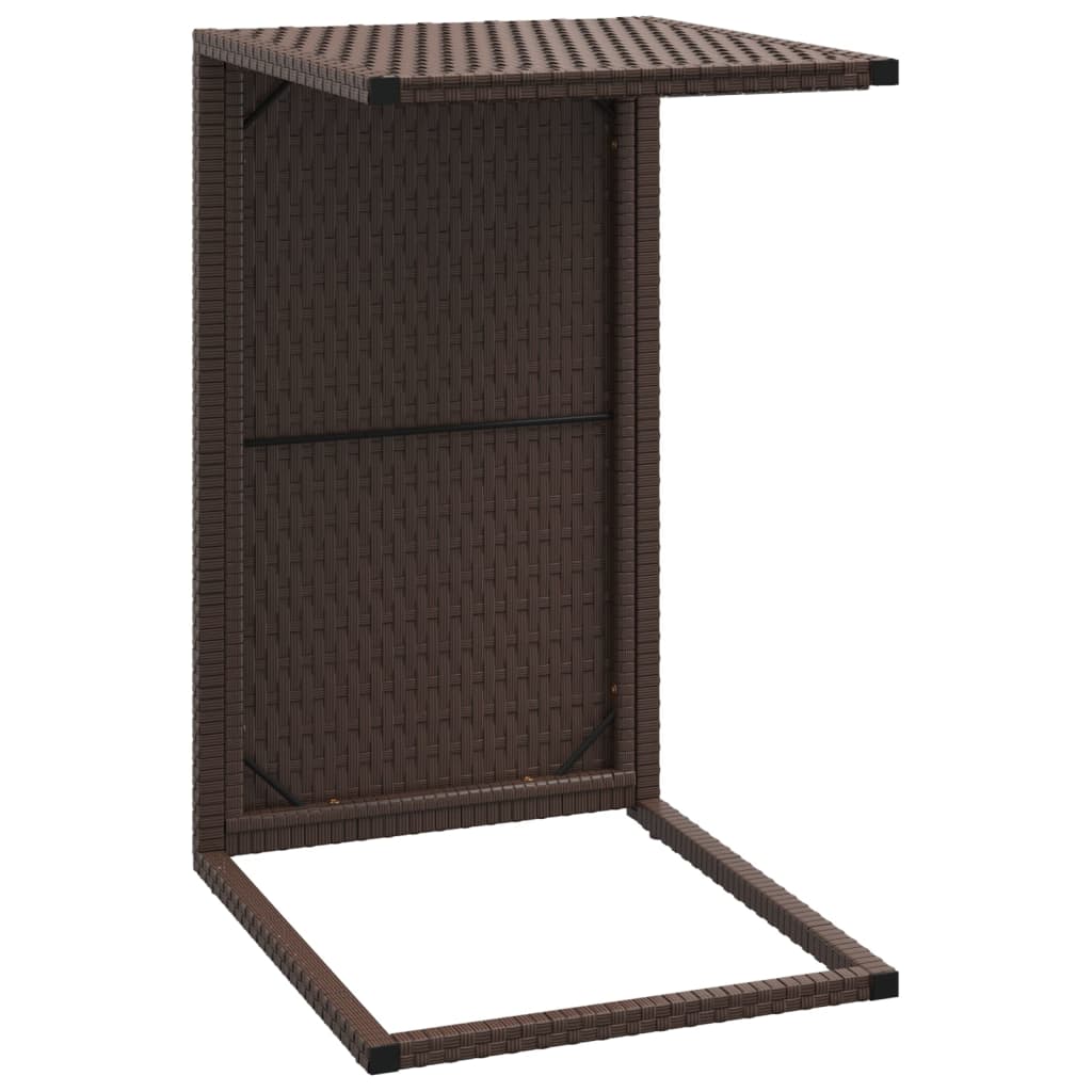 vidaXL C Table Brown 40x35x60 cm Poly Rattan