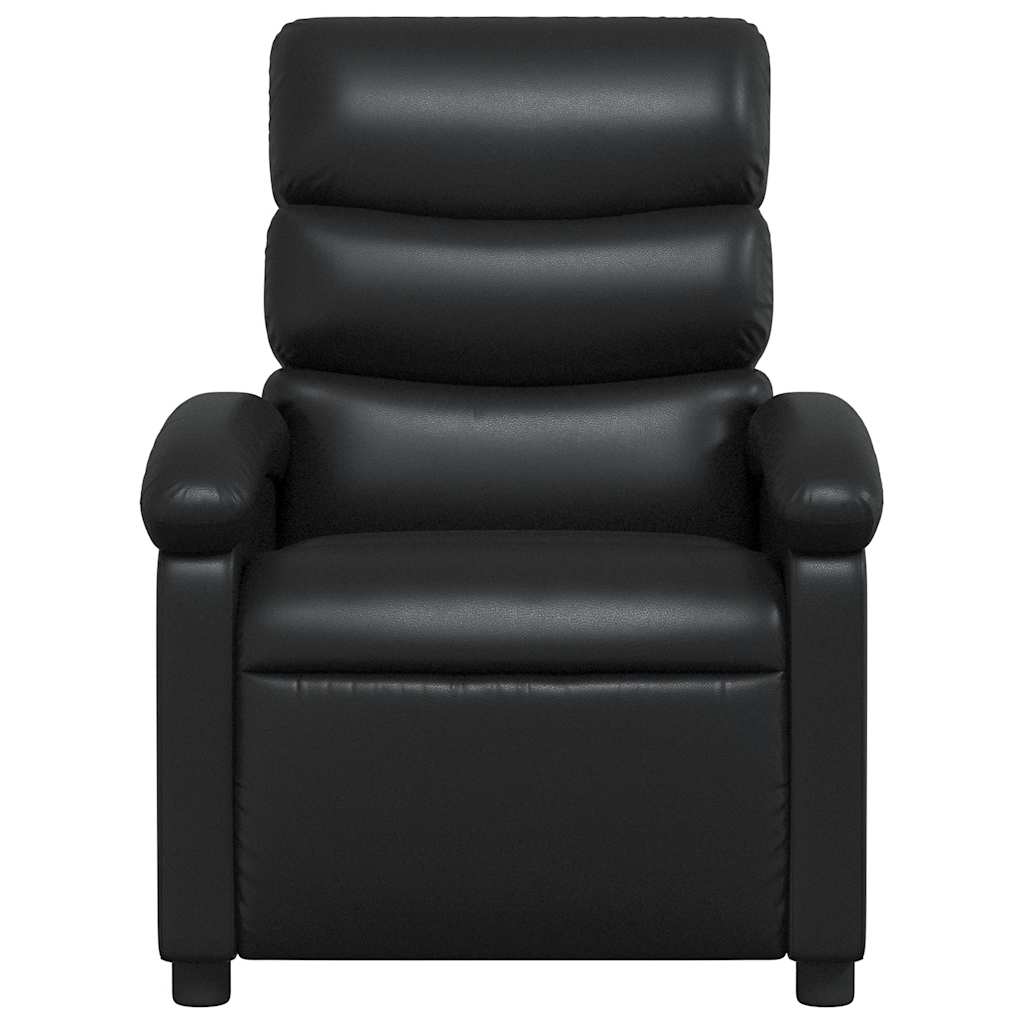 vidaXL Recliner Chair Black Faux Leather