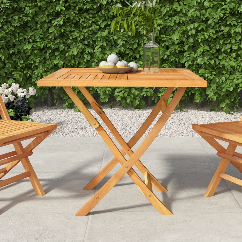 vidaXL Folding Garden Table 85x85x76 cm Solid Teak Wood