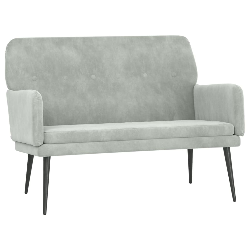 vidaXL Bench Light Grey 108x79x79 cm Velvet