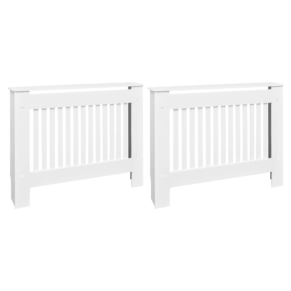 vidaXL Radiator Covers 2 pcs White 112 cm Engineered Wood | vidaXL.ca