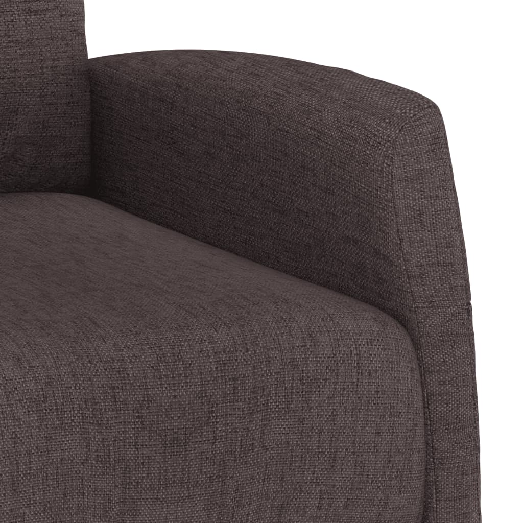 vidaXL Massage Chair Dark Brown Fabric