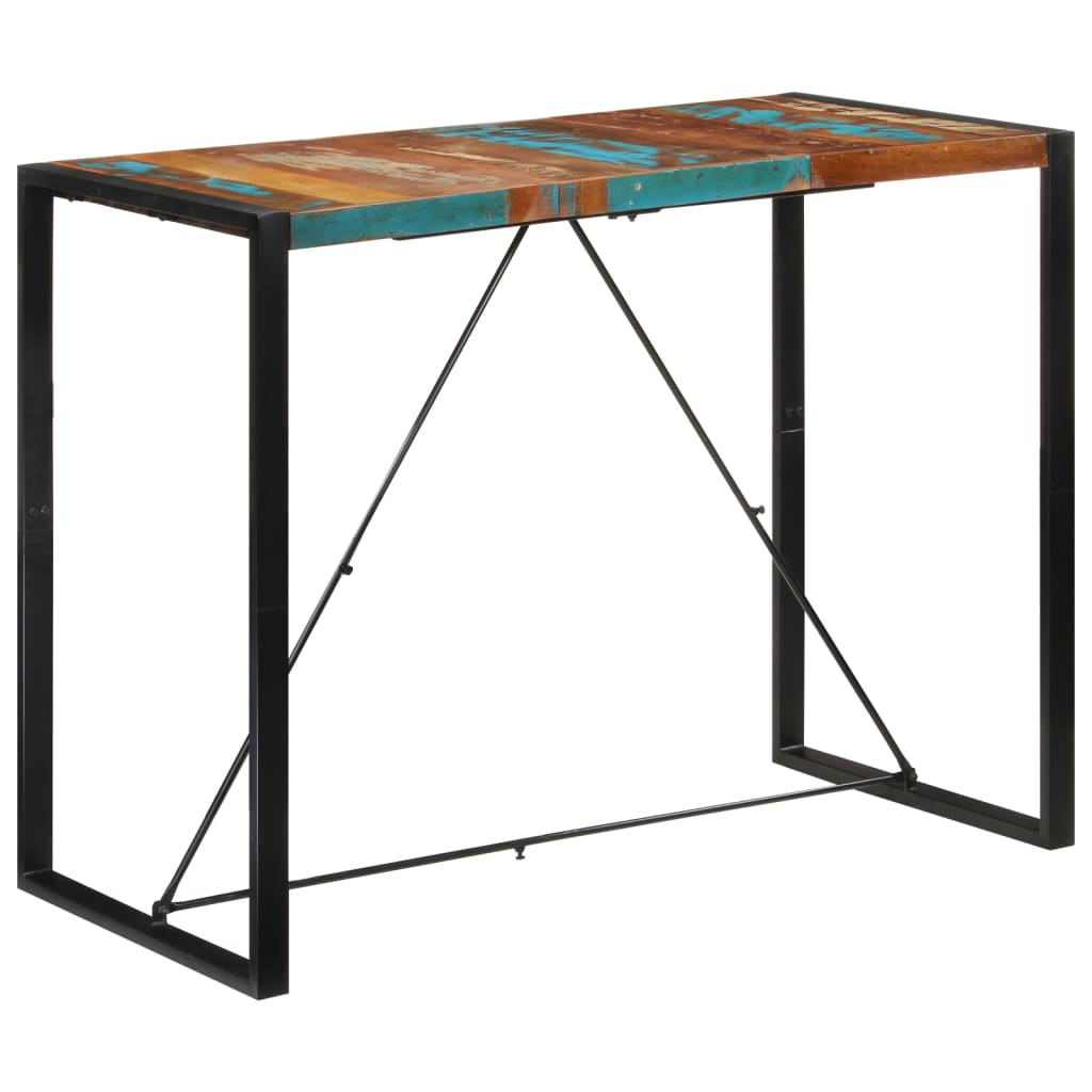 vidaXL Bar Table 140x70x110 cm Solid Wood Reclaimed